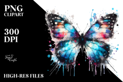 Grungy Butterfly V Painting, Transparent PNG Product Image 2