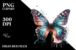 Grunge Butterfly Painting PNG Product Image 2