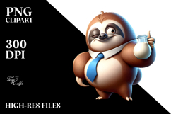 Goofy Cartoon Sloth PNG Product Image 2