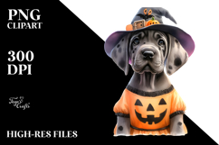 Cute Baby Great Dane in Halloween Costume PNG Product Image 2