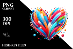 Simple Paintbrush Style Heart, PNG Product Image 2