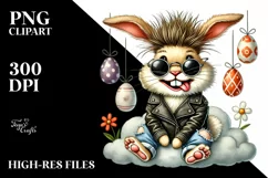 Goofy Bunny with Leather Jeans PNG Product Image 2