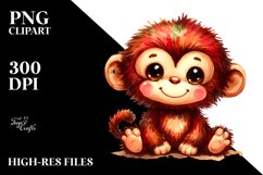 Colorful Plush Monkey Baby Sewed Product Image 1