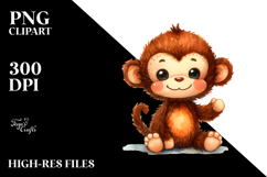 Colorful Plush Monkey Baby Sewed Product Image 2