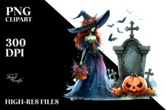Witch Dressed Halloween | Sublimation Clipart Product Image 3