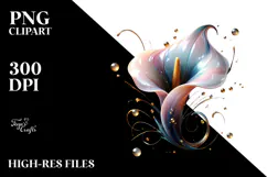 Abstract y Calla Lily in Watercolor Product Image 2