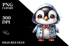 Expressive Baby Penguin Standing Up | Clipart Product Image 1