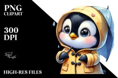 Expressive Baby Penguin Standing Up | Clipart Product Image 1