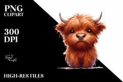 Funny Highland Cow PNG Product Image 3