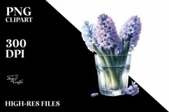 Watercolor Filled with Large Hyacinth | Clipart Product Image 3