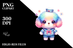 Vibrant Pastel Cute Puppy Sailor Suit Product Image 2