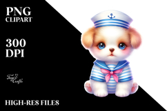 Vibrant Pastel Cute Puppy Sailor Suit Product Image 2