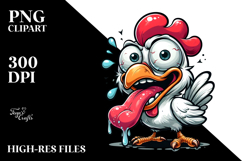 Silly Chicken with Mock Seriousness PNG Product Image 2