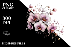 Orchid Made of Material PNG Product Image 2