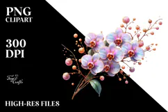 Orchid Made of Material PNG Product Image 2