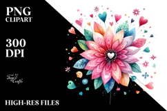 Colorful Flower Cow PNG Product Image 2
