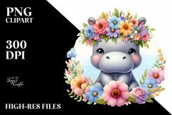 Cute Cartoon Flower Crown Clipart Product Image 3