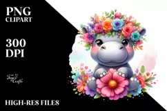 Cute Cartoon Flower Crown Clipart Product Image 3
