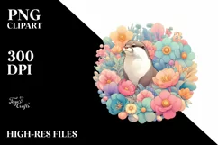 Colorful Otter Floral | Clipart Product Image 3