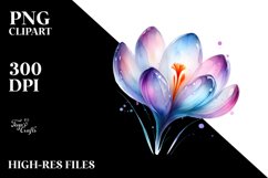 Glossy Like Crocus Watercolor Splash | Clipart Product Image 3