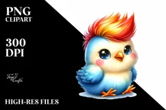 Happy Baby Chicken Sitting PNG Product Image 3