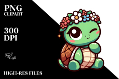 Cute Turtle with Sarcastic Side-Eye, Vector Art Product Image 2