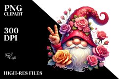 Detailed Valentines Gnome with Large Detailed Hat PNG Product Image 2