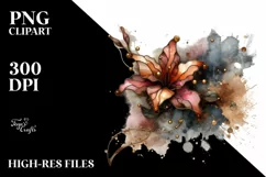 Abstract Wooden Small Stained Azalea Clipart Product Image 1
