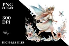 Boho Fairy in Washed Watercolor Product Image 2