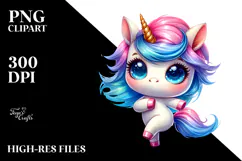 Cool Haircut Unicorn, Lively PNG Product Image 2