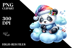 Vibrant Cute Baby Panda Sleeping on Cloud Product Image 2