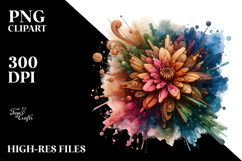 Abstract Chrysanthemum Colorful Splash Product Image 2
