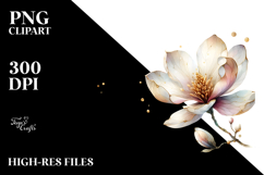 Magnolia with Golden Insertions PNG Product Image 2