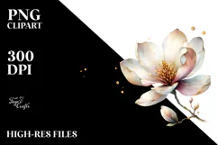Magnolia with Golden Insertions PNG Product Image 2