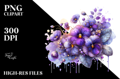 Violet with Metallic Insertions, PNG Product Image 2