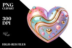 Colorful Glossy Heart, Transparent PNG Product Image 2