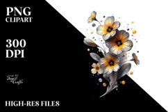 Shiny Primrose with Metallic Insertions Clipart Product Image 1