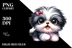 Watercolor Cute Cartoon Shih Tzu, Transparent PNG Product Image 2