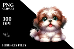 Cute Baby Shih Tzu Cartoon PNG Product Image 2