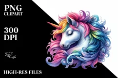 Vibrant Baby Unicorn PNG Product Image 3