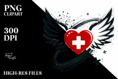 Heart with Wings, Transparent PNG Product Image 2