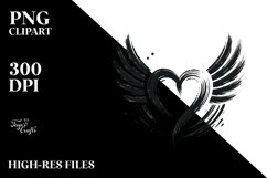 Vibrant Boho Heart Wings PNG Product Image 2