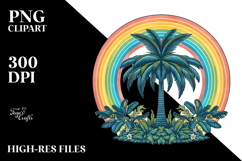 Vintage Tropical Tree Clipart, 20 oz Tumbler Product Image 2