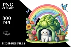 Watercolor Illustration of a Vegetable House | Clipart Product Image 1