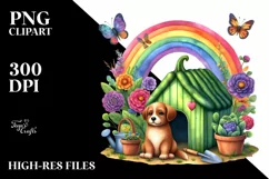 Watercolor Illustration of a Vegetable House | Clipart Product Image 1