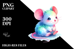 Cute Baby Mouse in the Style of PNG Product Image 2