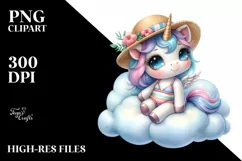 Cute Baby Unicorn Beachwear from Lofty Cloud | Clipart Product Image 3