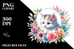 Vibrant Pastel Baby Kitten Design | Clipart Product Image 3