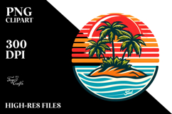 Retro Tropical Tree PNG Product Image 2