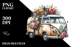 Vintage Campervan Oilish Clipart Product Image 3